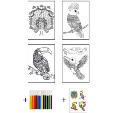 Joonistuskomplekt Lind, 4 postrit