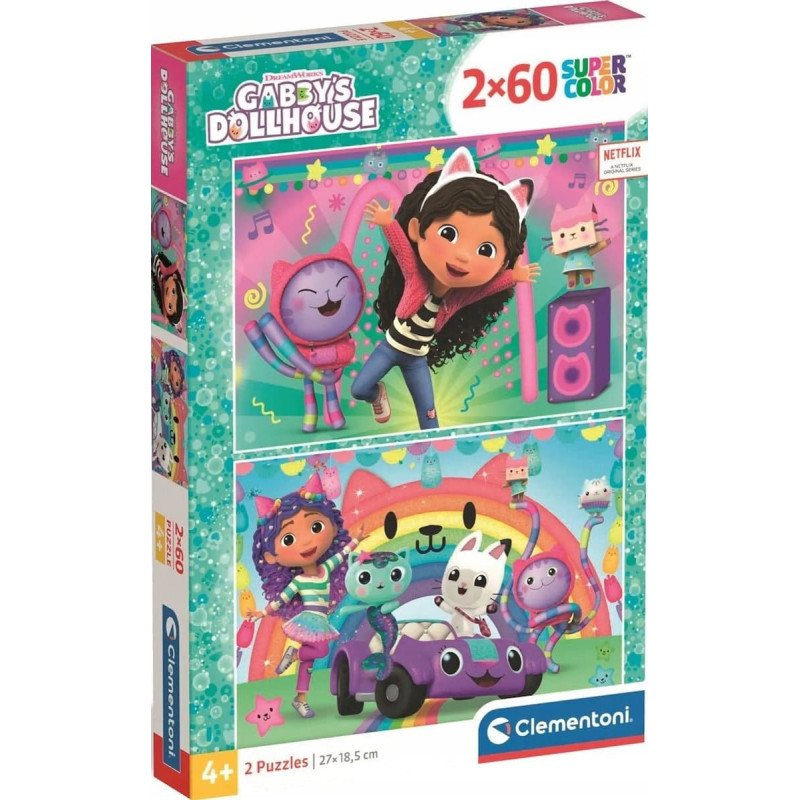Clementoni CHILDREN PUZZLE Gabby's Dollhouse 2025, 2x60 pcs,, 24819