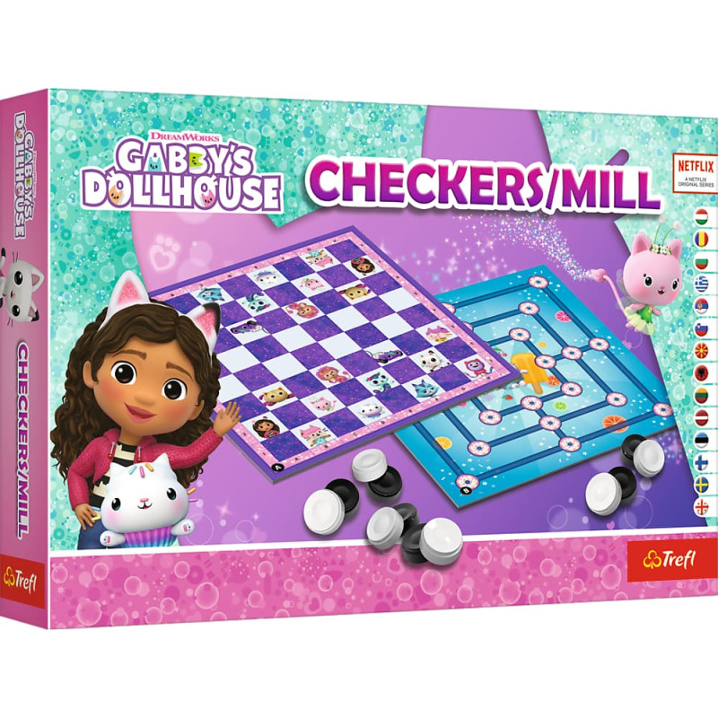Trefl GABBY&acute;S DOLLHOUSE Настольная игра Шашки & Мельница