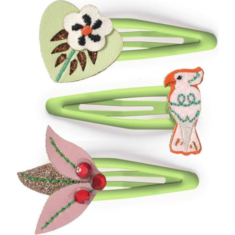 Djeco Plume - Коллекция Джунгли - Заколки для волос - Colomba (3 шт.)