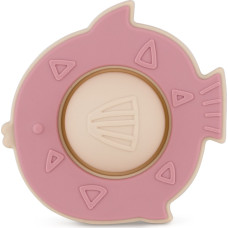 Petite&Mars 612820 Silikonowa zabawka pop-up Fish Fiona Dusty Rose 6 m+