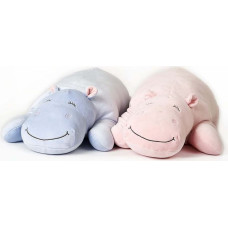 Uni-Toys Мягкая игрушка Бегемот лежащий, розовый, 56 см