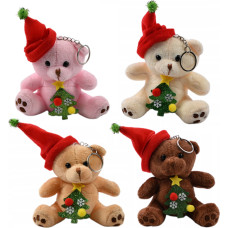BRELOK MIŚ PLUSZOWY ŚWIĄTECZNY