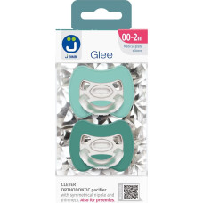 2-pack. Smart pacifiers Glee 0-2m mint-turquoise