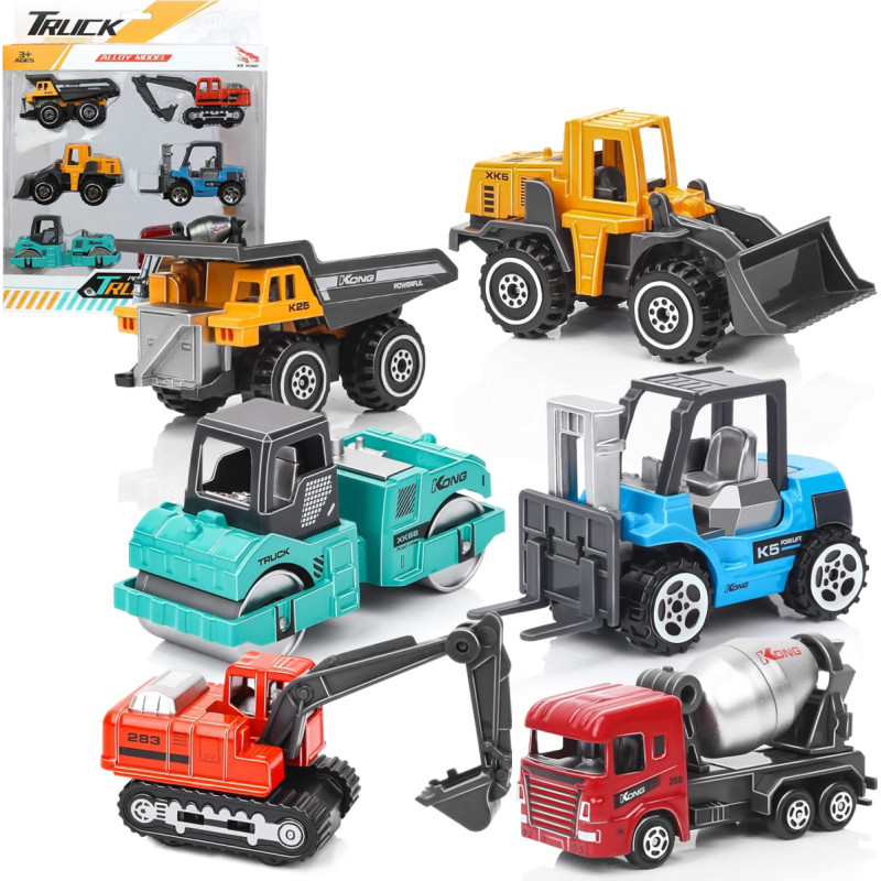 ZESTAW POJAZDÓW BUDOWLANYCH METAL 6 SZT