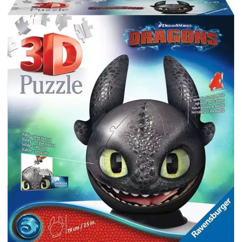 Ravensburger Круглый 3D-пазл, 72 элемента, Фигура дракона