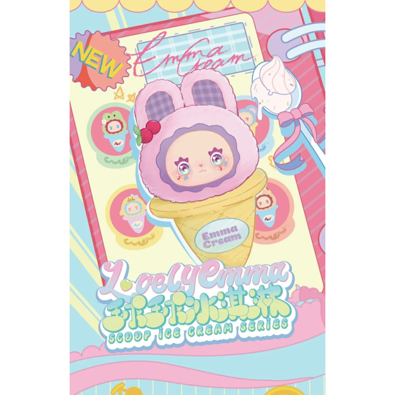 Lucky Emma LOVELY EMMA Мягкий брелок-сюрприз - Scoop Ice Cream Series