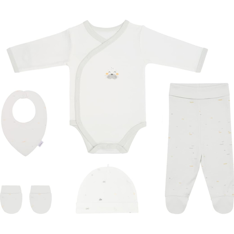 Newborn romper set 5pcs Bear with me Blue