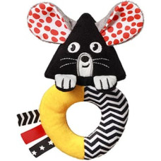 Babyono 1677 CONTRASTING RATTLE MOUSE