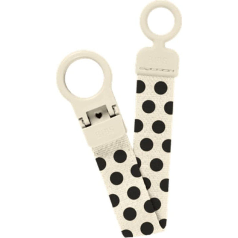 Bibs Клипса для пустышки Studio Loop Polka Dot &ndash; Ivory / Black