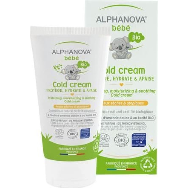 Alphanova BEBE органический питательный защитный крем от холода и неблагоприятных погодных условий без отдушек, 50 мл