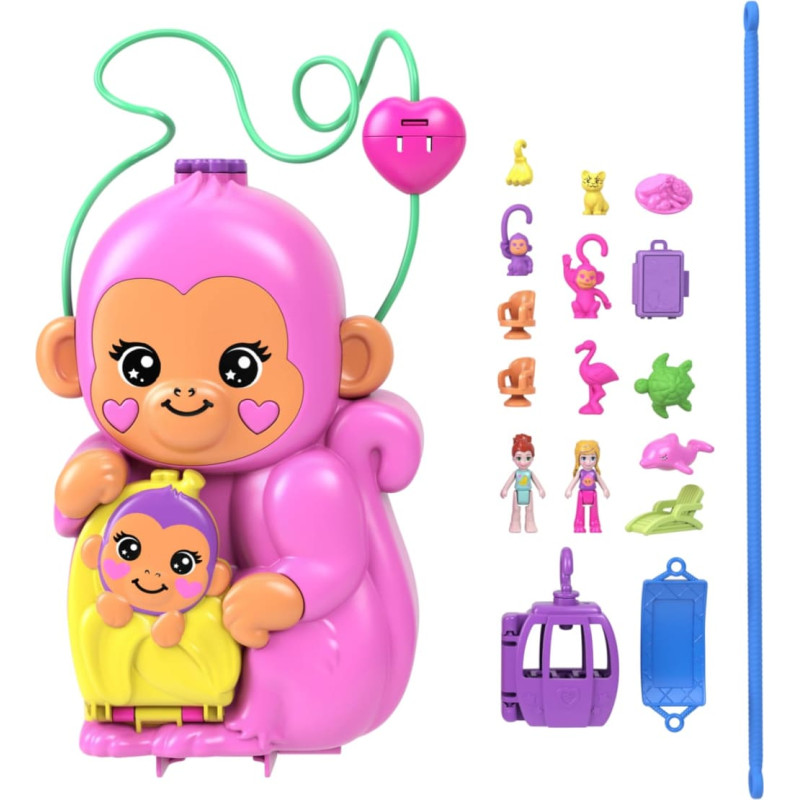 Polly Pocket Большой носимый компакт &ndash; Monkey Mama