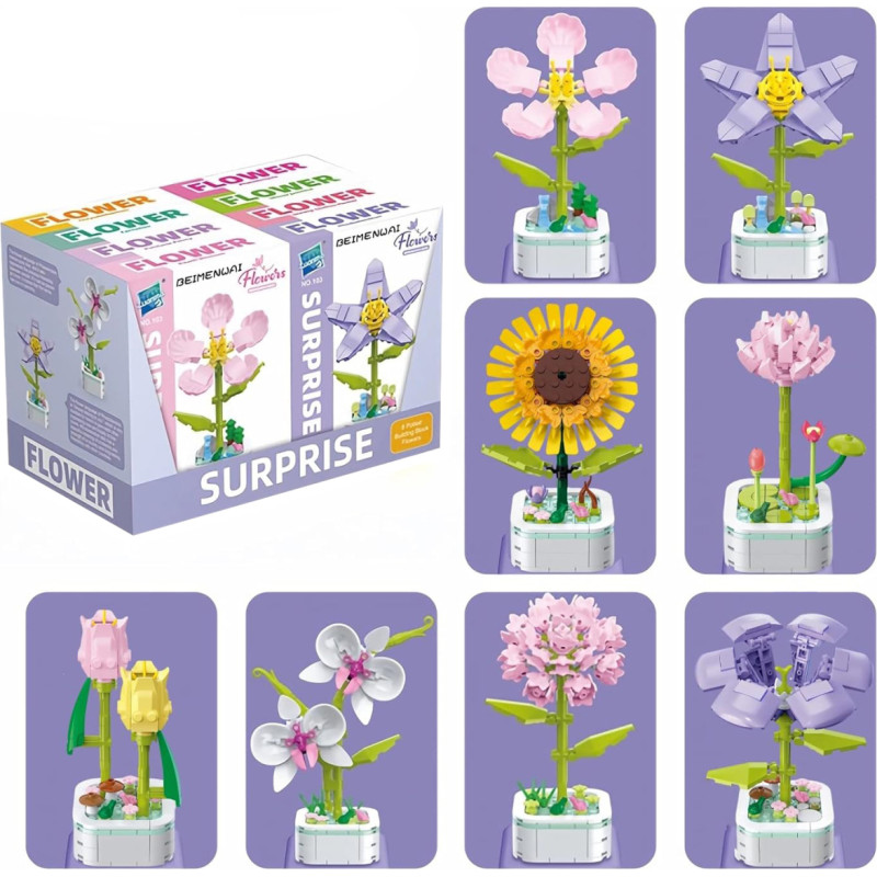 KLOCKI KWIATY MIX WZORÓW