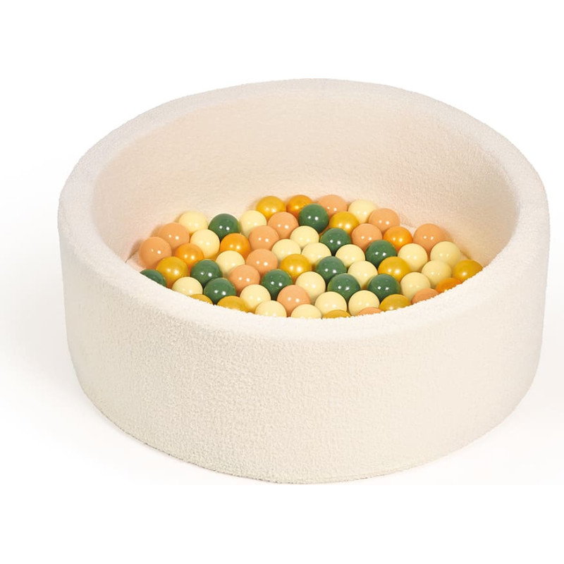 Ludi round fabric ball pit, white