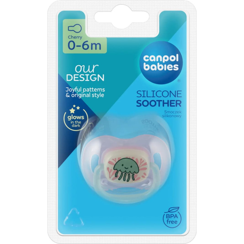 Canpol BABIES silicone pacifier LOVE&SEA, 0-6 m., 34/900_pin