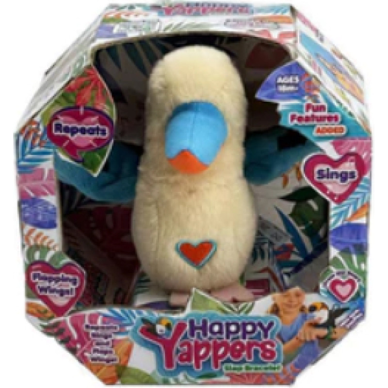 Happy Yappers interactive plush toy White Kookaburra, 9403