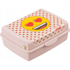 Keeeper Контейнер для хранения продуктов deco-click-box midi 1L Carla "Emoji Hearts" 17x13x7 см, розовый
