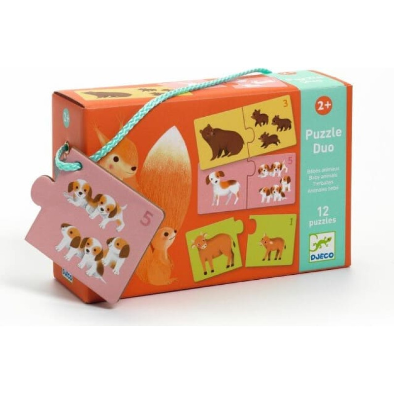 DJECO Пазл-дуэт - Детеныши животных (24 шт) DJ08197