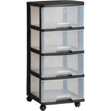 Curver Система ящиков с 4 ящиками 20L Drawer System 37x39x80,5см черный / прозрачный