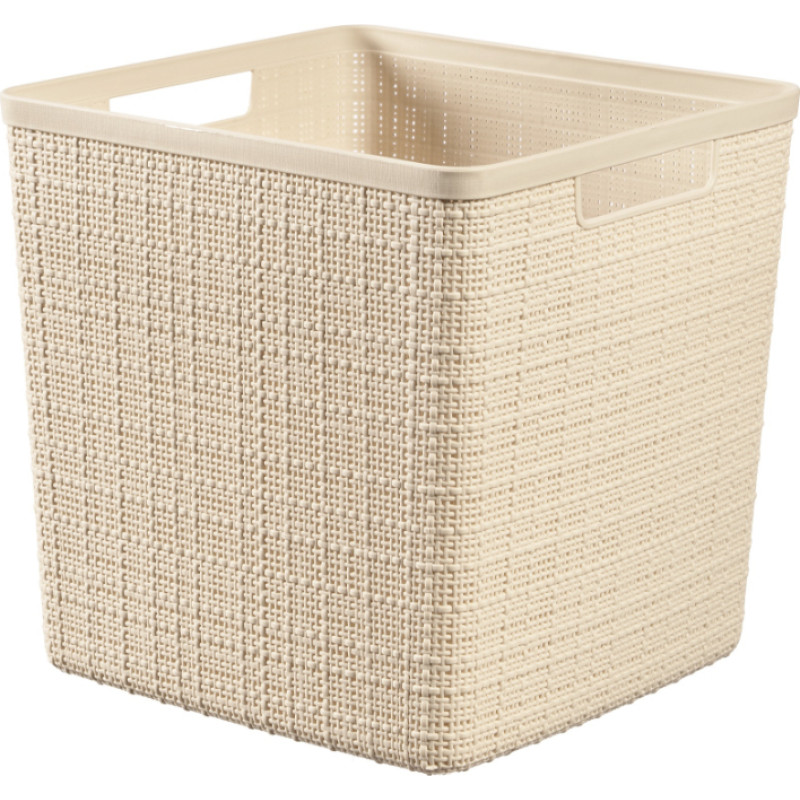 Curver Корзина Jute квадратная 17L 28x28x27см в кремовом цвете