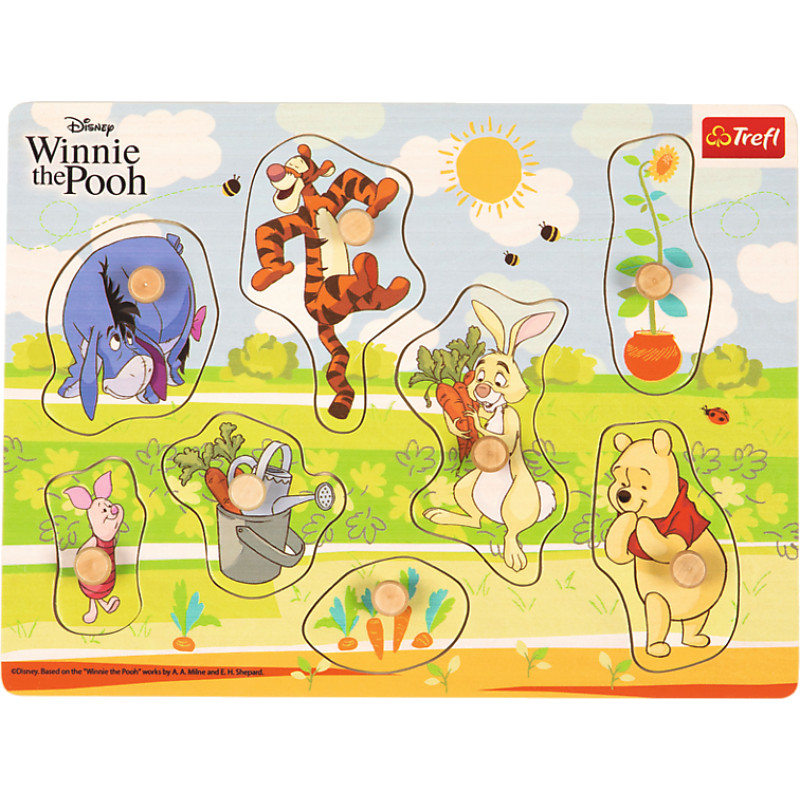 Trefl 61855 Zabawka drewniana Puzzle medium - Winnie The Pooh