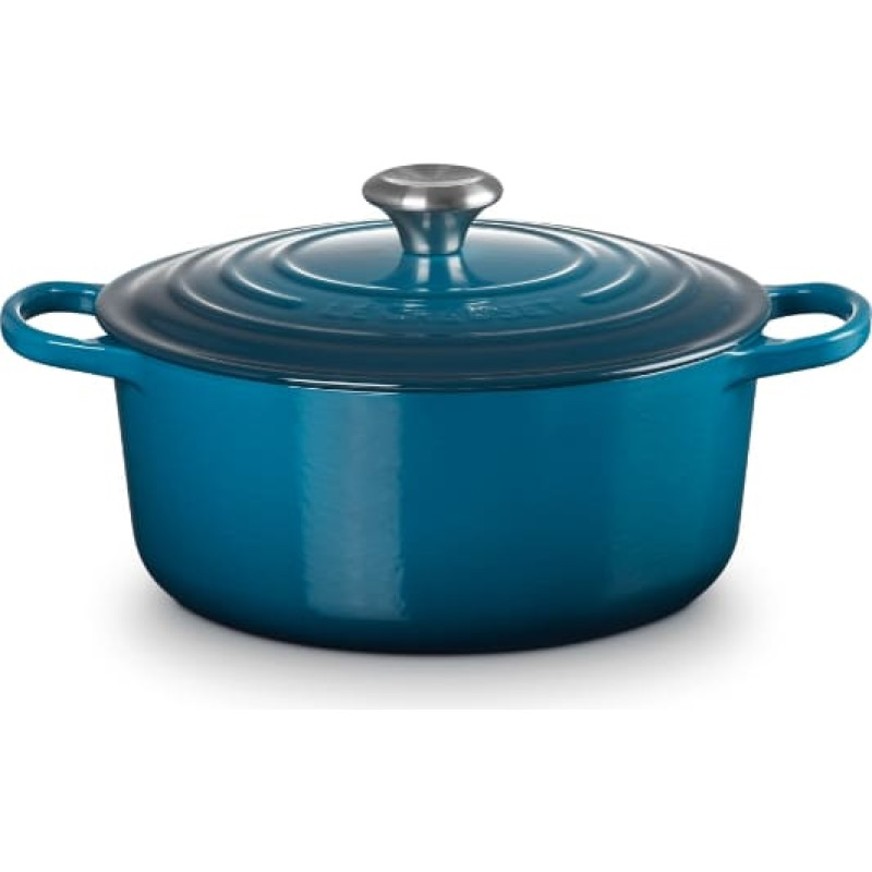 Le Creuset Чугунная круглая кастрюля Ø24см / 4,2л синий