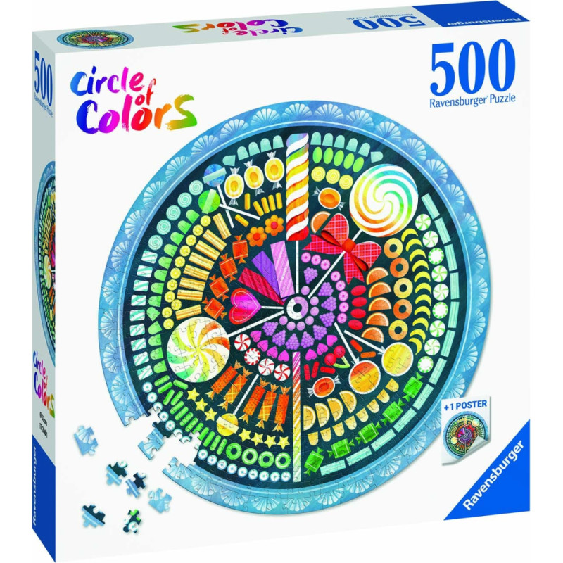 Ravensburger Puzzle Circle of Colours Candy 500pc 17350