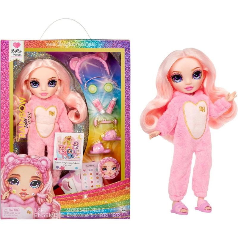 Rainbow High 503675-EUC Junior High PJ Party Fashion Doll-  Bella (Pink)