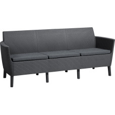 Keter Salemo 3 Seater Sofa grey