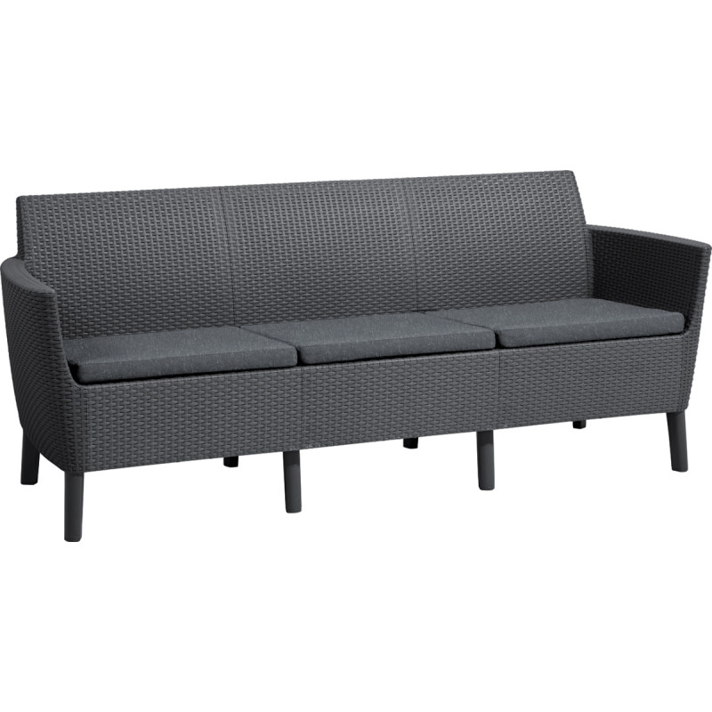 Keter Salemo 3 Seater Sofa grey