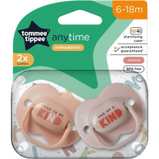 Tommee Tippee TTP433544 Smoczek uspokajający ANY TIME 6-18m 2pak