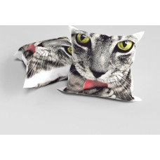 PRINTED DOUBLE-SIDED CUSHION COVER 45CM X 45CM 100% MICROFIBER P054