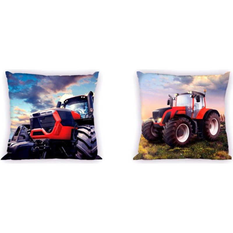 CUSHION COVER 40X40 TURBO 004 RED TRACTOR COTTON. YTH.