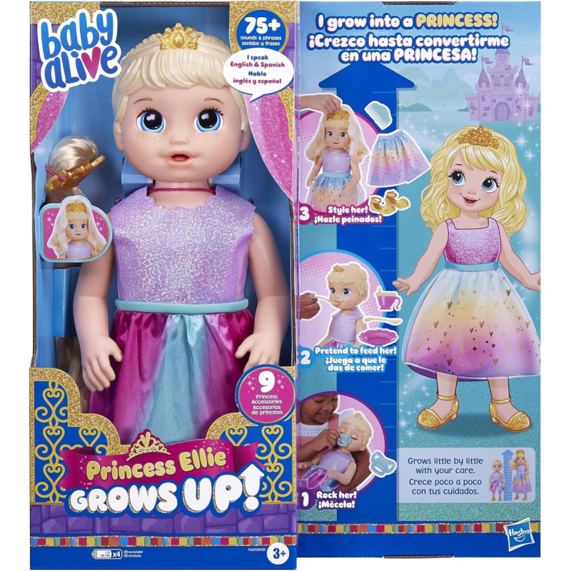 Hasbro Baby Alive Princess Ellie Grows Up Blonde F5236