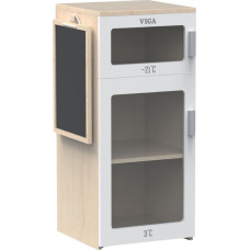 Viga Drewniana Lodówka Z Tablicą Kredową