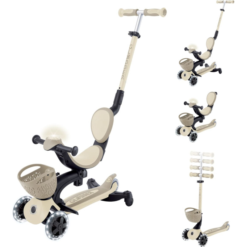 Globber самокат Go Up Baby Lights 360 °, brown, 844-466