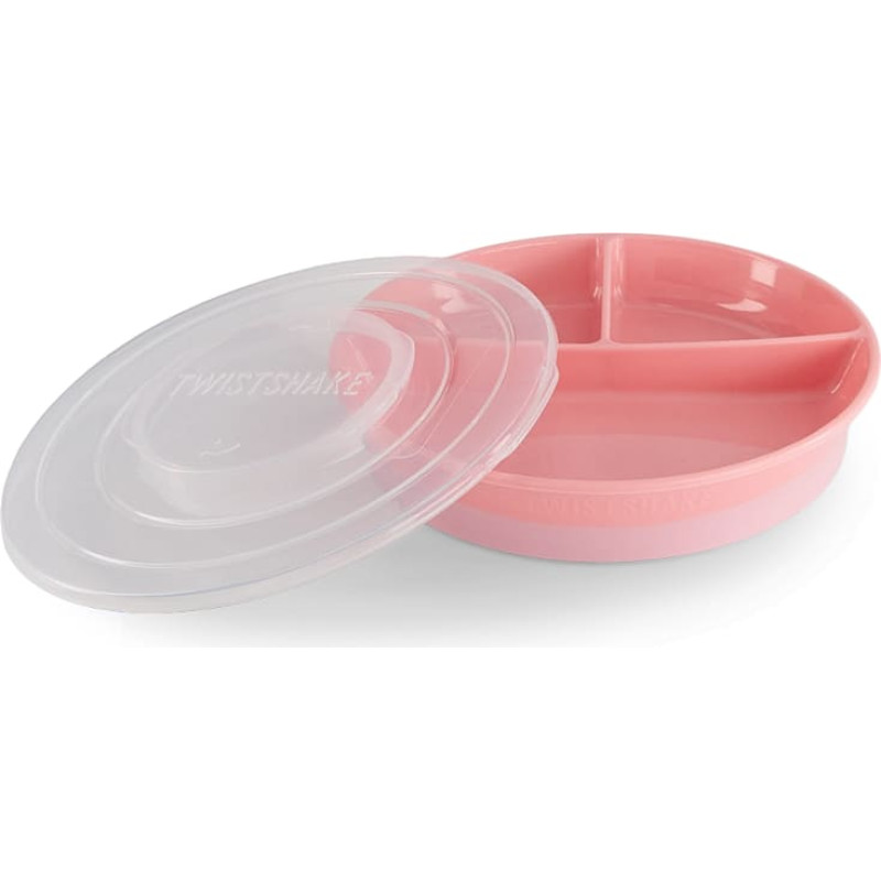 Twistshake Divided Plate 6+m Pastel Pink 78169