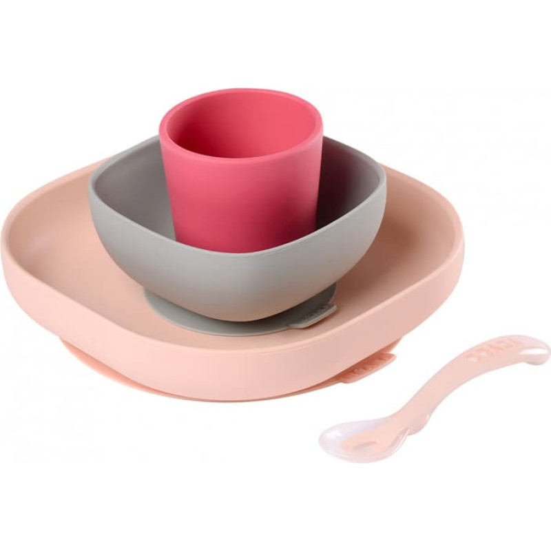 Beaba / Red Castle Silikona trauku komplekts 4&nbsp;gab. PINK