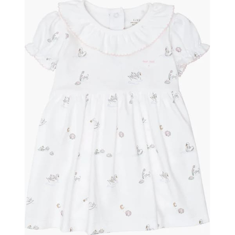 Livly Clothing Kleita Livly Swans Ruffled Collar Dress