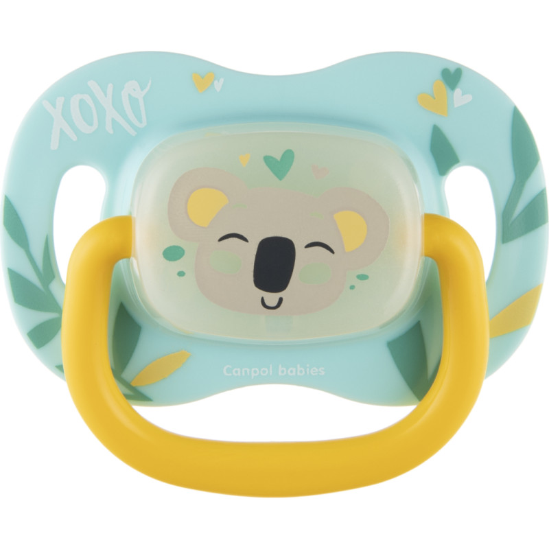 Canpol 34/935 силиконовая пустышка 18 m+ круглая EXOTIC ANIMALS koala