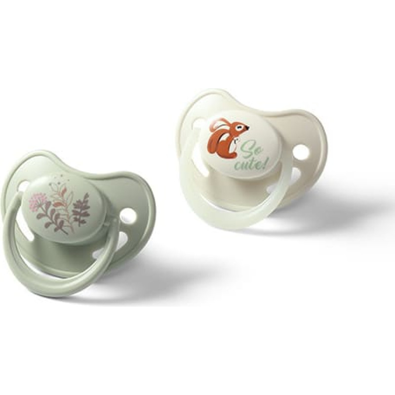 Babyono 1670/02 ANATOMICAL SILICONE PACIFIER 6-18