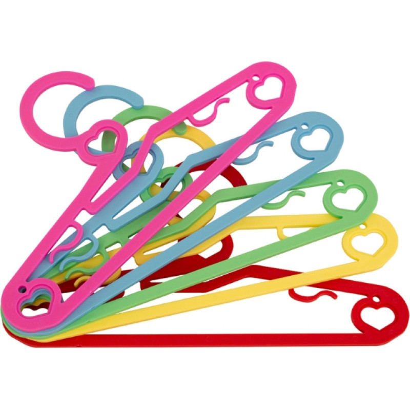 Ordinett Вешалки для одежды детские 5 шт. пластиковые Baby Cupid 29,5x0,45x15,5см в ассортименте