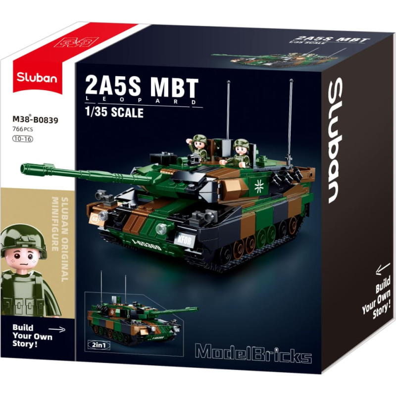 Sluban construction set, LEOPARD 2A5 main battle tank 2IN1, 766 pcs.
