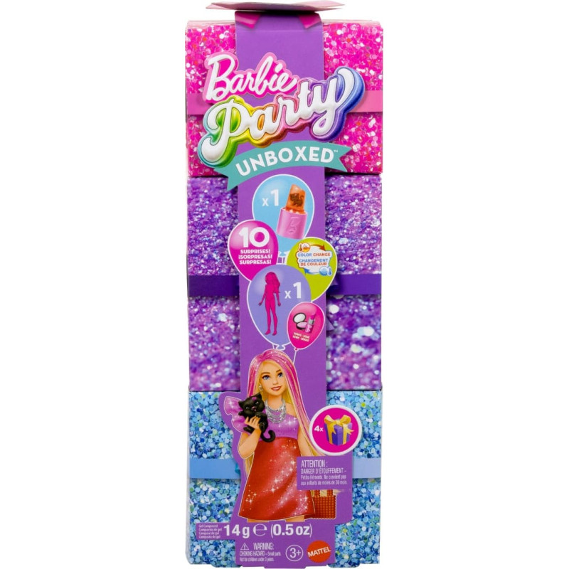 Barbie® Party Unboxed Reveal Glamuuripeo nukk punases kleidis