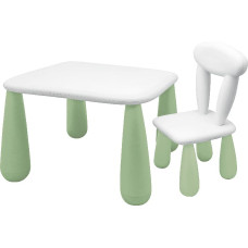 Maltex SET LUNA Stolik dla dzieci + krzesełko biały/zielony