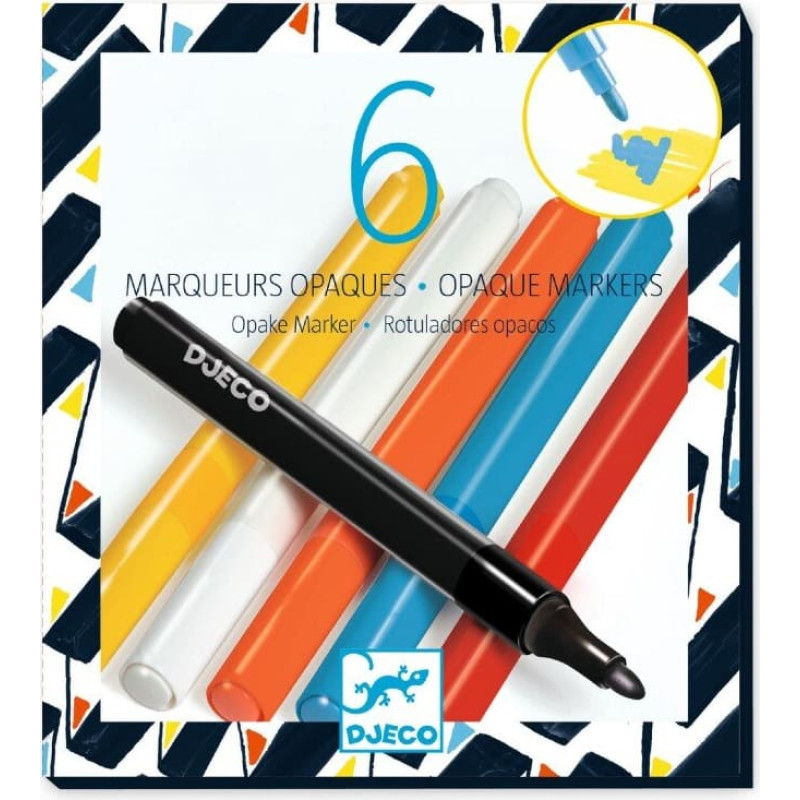 Djeco Цвета &mdash; 6 непрозрачных маркеров &mdash; Стрит-арт