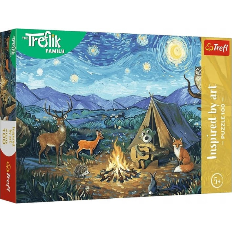 Trefl 16564 Puzzle 100 Przy ognisku / Rodzina Treflik&oacute;w