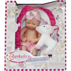 Bambolina doll - baby with plush unicorn Unicorn Dreams, 36cm, BD1263