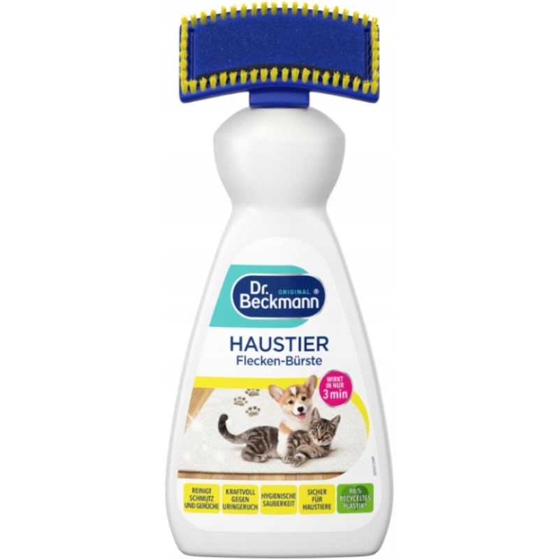 Dr.beckmann Средство для удаления пятен и запахов от домашних животных с щеткой, 650 мл.