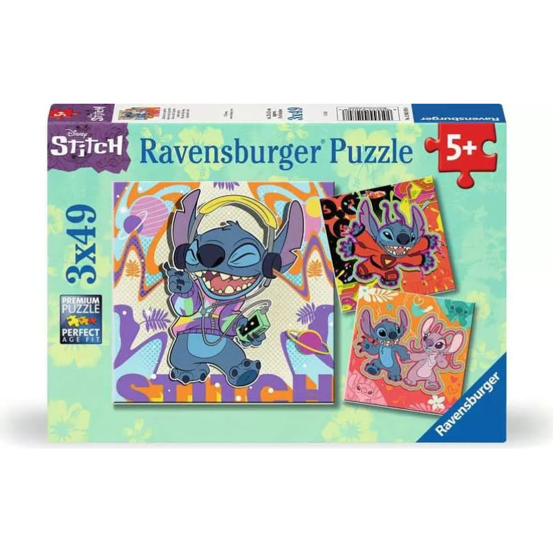 Ravensburger Пазл 3x49 элементов Стич